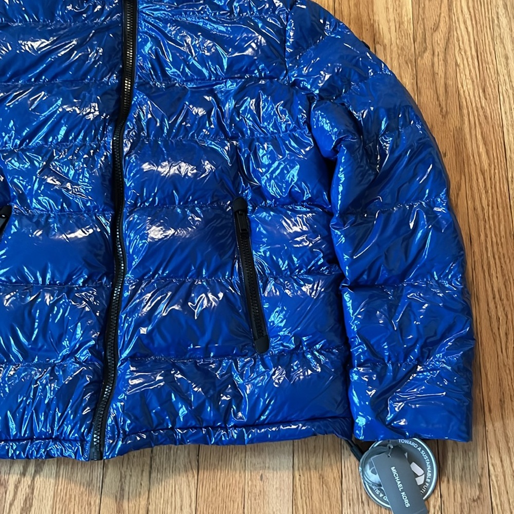 Host Pick  ! Michael Kors Men's  Blue Insulated Puffer Jacket  Large nwt - Picture 2 of 16